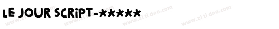 Le Jour Script字体转换